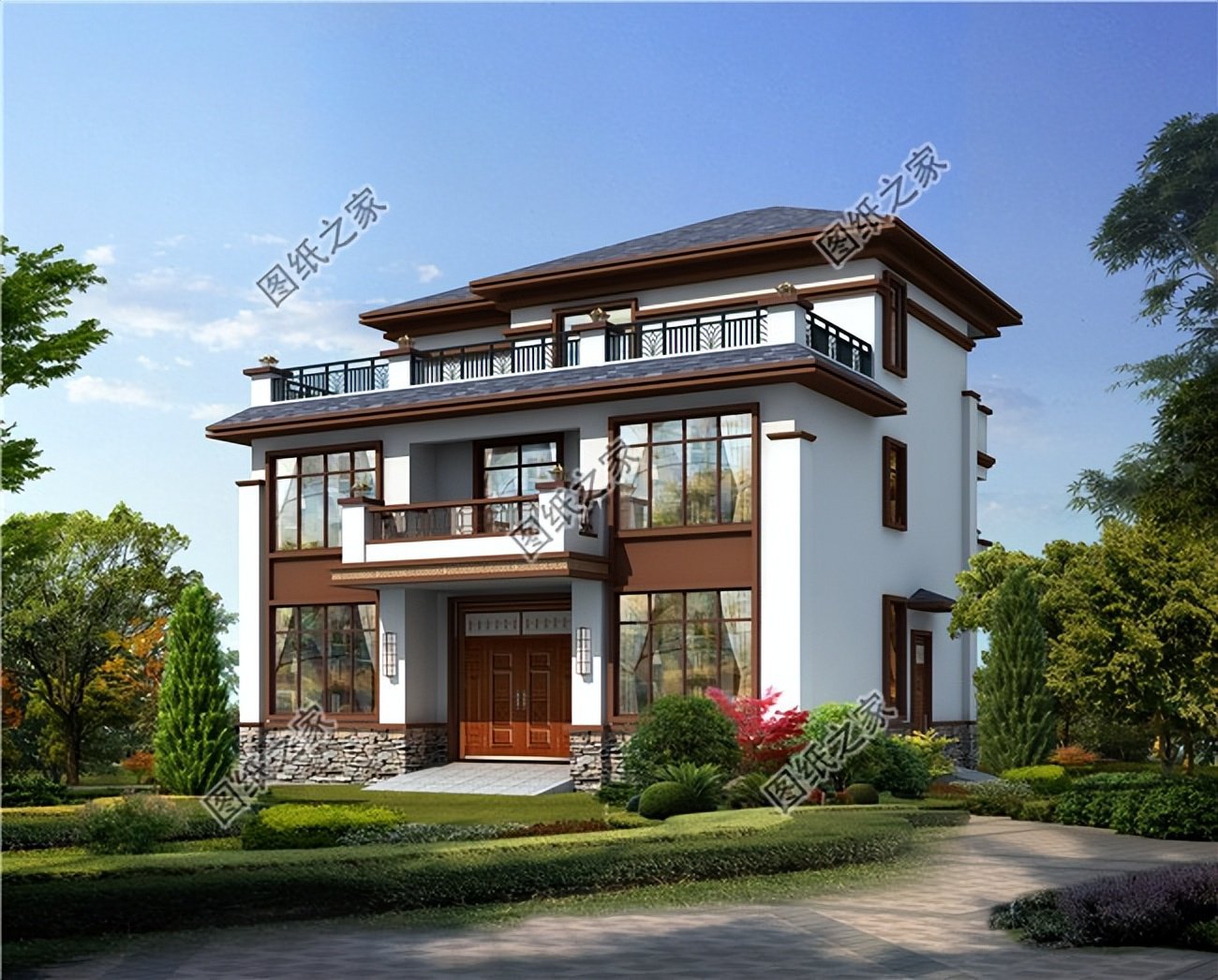 五款新中式別墅設計，外觀低調奢華內涵，室內實用舒適寬敞