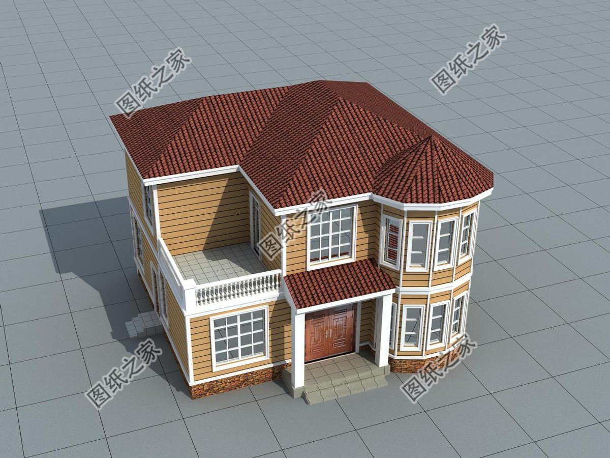 帶有飄窗的別墅設計，美觀墻面主體，增強住宅的立體感