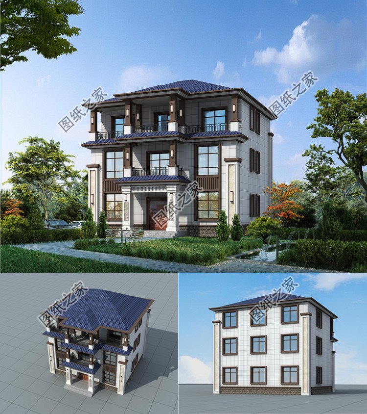 新中式農村自建房設計圖，經濟適用又時尚，爸媽都說好