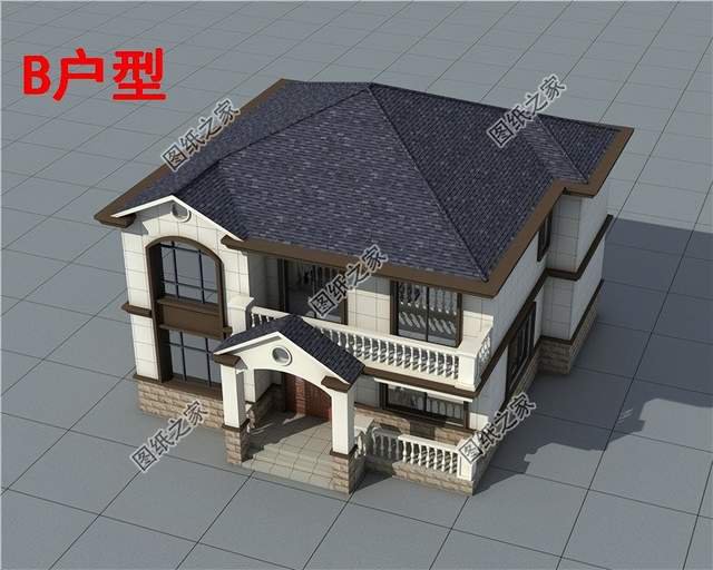 簡(jiǎn)歐風(fēng)自建別墅設(shè)計(jì)，沒(méi)有過(guò)多的繁雜裝飾，增加建筑美感