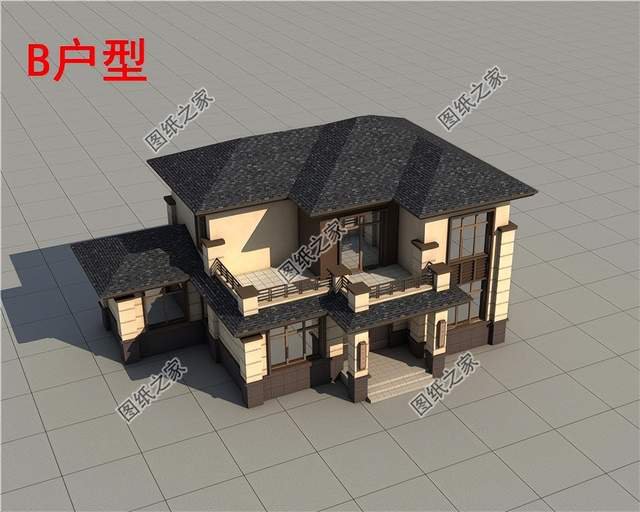 面積百來平農村二層別墅，既美觀又實用，施工簡單造價經濟