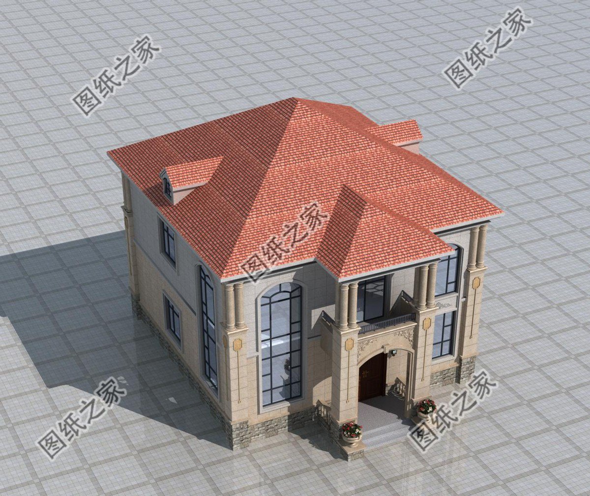 傳統歐式自建房設計，造型經典好看，屋內布局合理實用