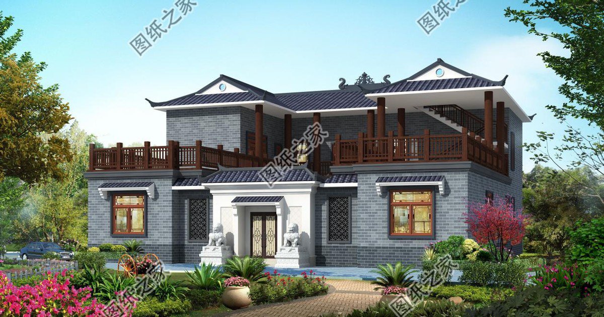 中式合院別墅設計，傳統院落式建筑理念，純樸又溫馨盡顯大家風范