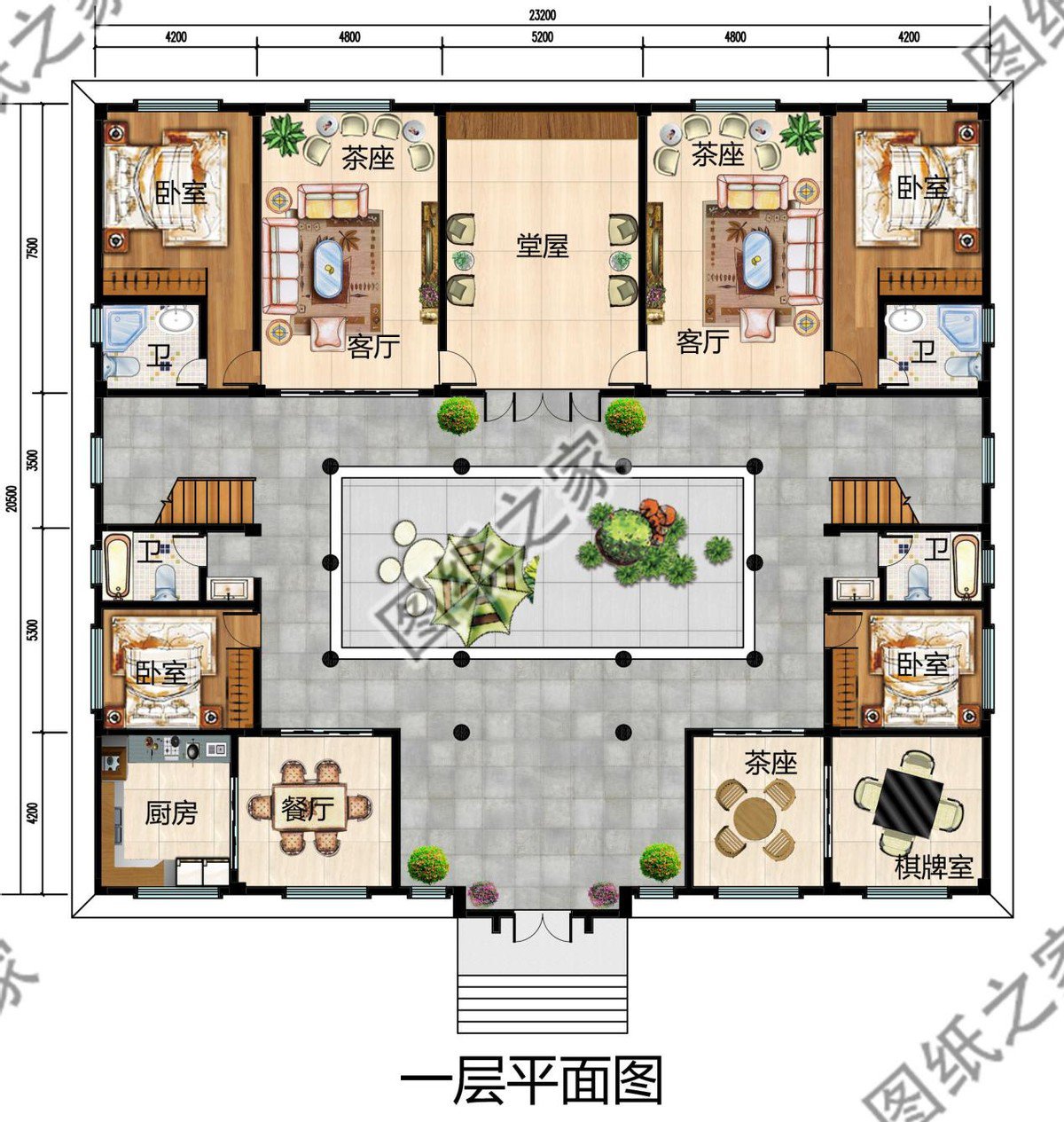 中式合院別墅設計，傳統院落式建筑理念，純樸又溫馨盡顯大家風范