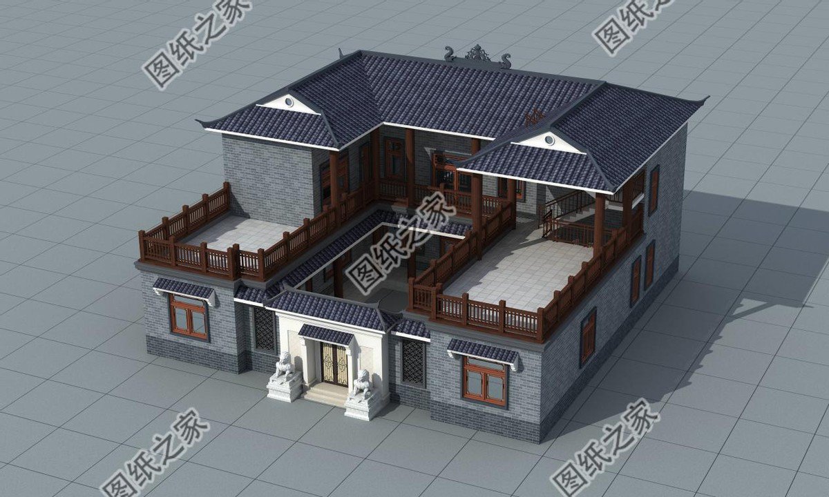 中式合院別墅設計，傳統院落式建筑理念，純樸又溫馨盡顯大家風范