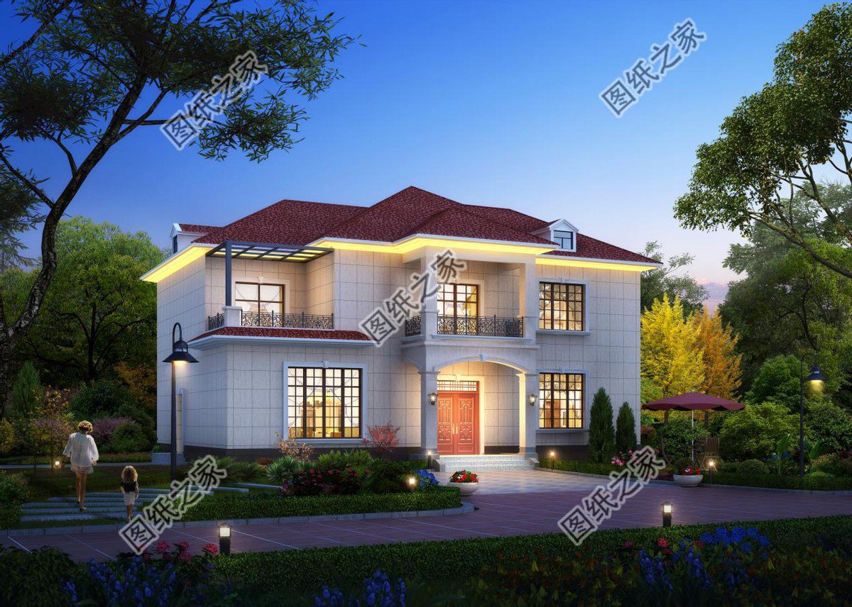 設計精良的歐式別墅，超大落地窗，鄉間美景自然融入家居