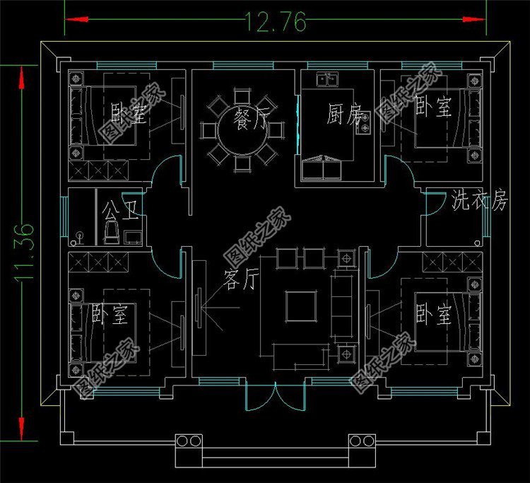 四套流行農(nóng)村別墅圖紙，優(yōu)美華麗的外觀造型，處處體現(xiàn)了獨具匠心