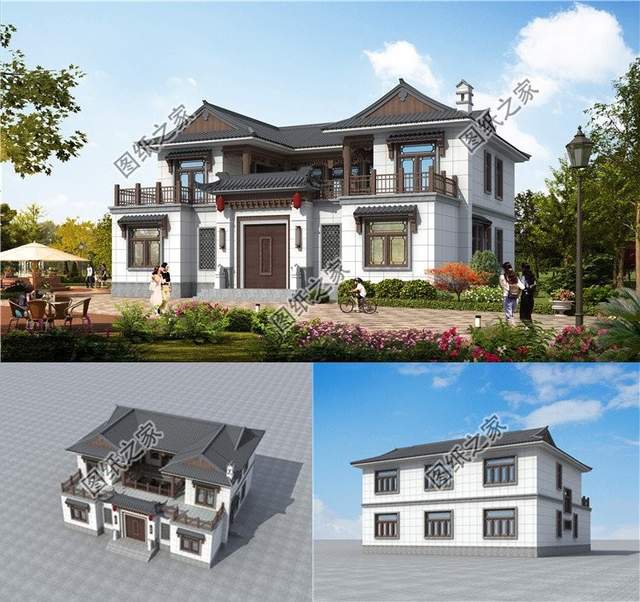 復古農村別墅設計，中式對稱之美略顯大氣，散發著幾百年的厚重感