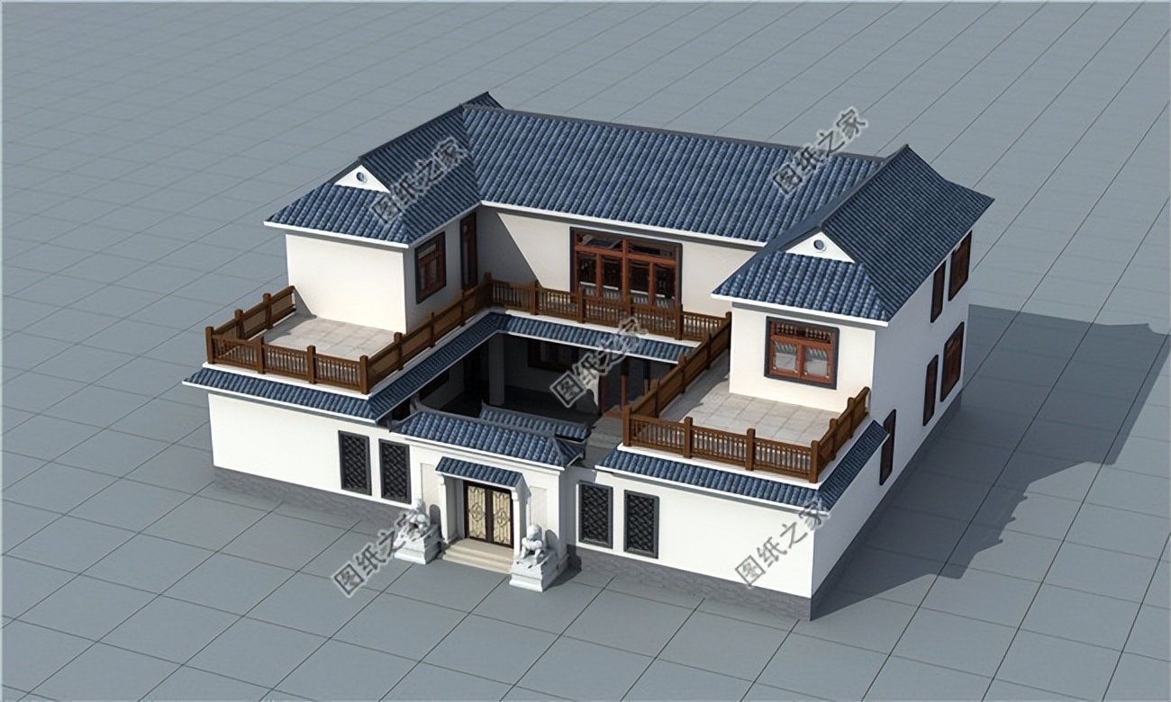 中式四合院別墅推薦，古典庭院設(shè)計(jì)重新譜寫農(nóng)村建房新篇章