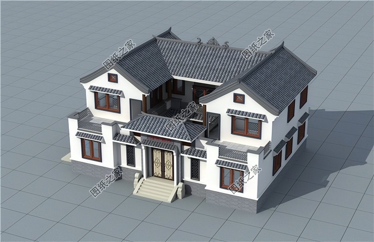 中式四合院別墅推薦，古典庭院設(shè)計(jì)重新譜寫農(nóng)村建房新篇章