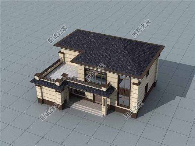 新款二層別墅推薦，第四款帶有偏房設計，符合農村生活習慣