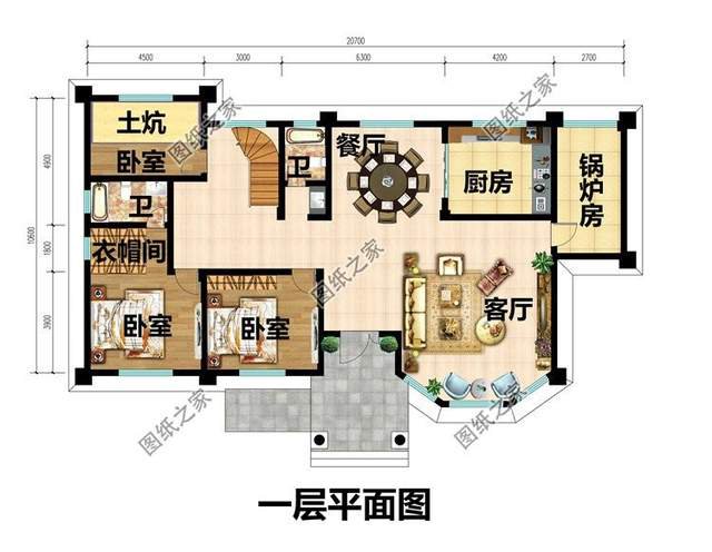 新款二層別墅推薦，第四款帶有偏房設計，符合農村生活習慣