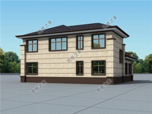 新款二層別墅推薦，第四款帶有偏房設計，符合農村生活習慣