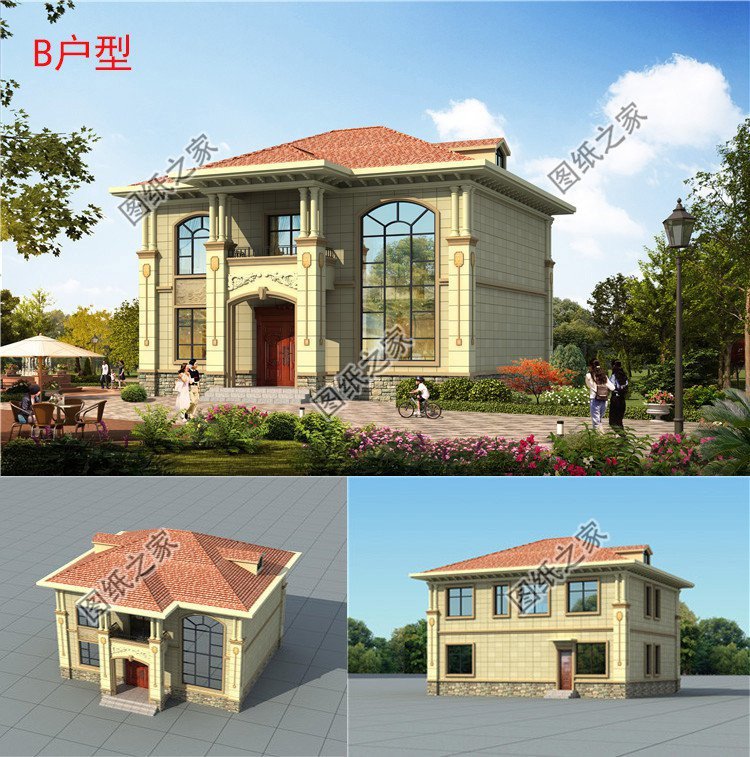 歐式復(fù)式別墅設(shè)計(jì)，戶型功能齊全，外觀經(jīng)典又好看