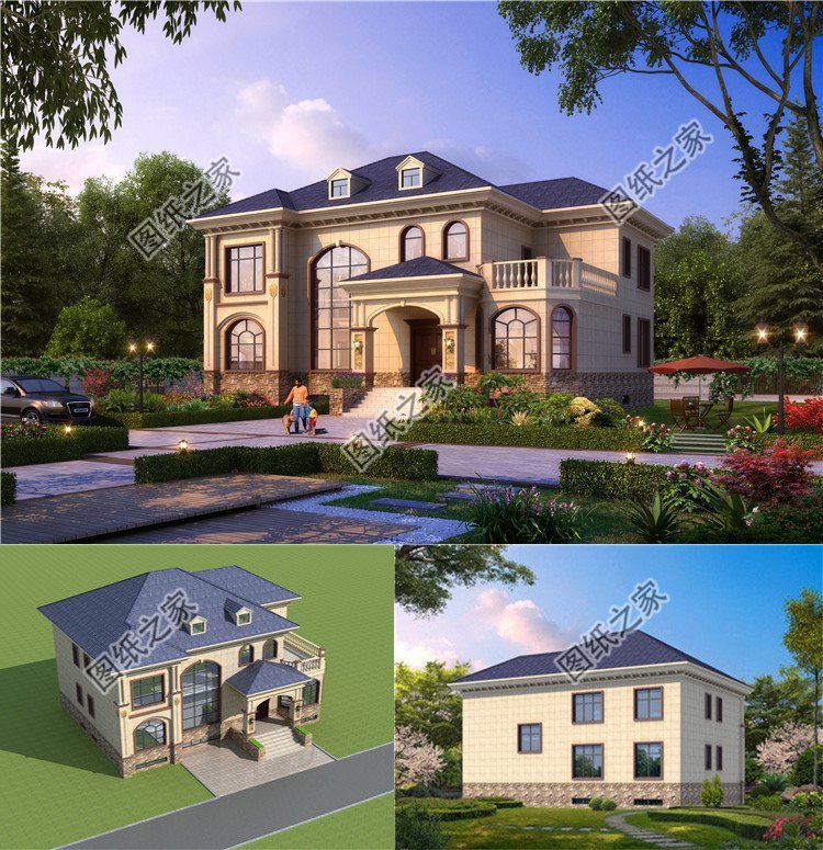 二層帶地下室別墅設(shè)計，增加住宅實(shí)用面積，一點(diǎn)都不比城里買房差