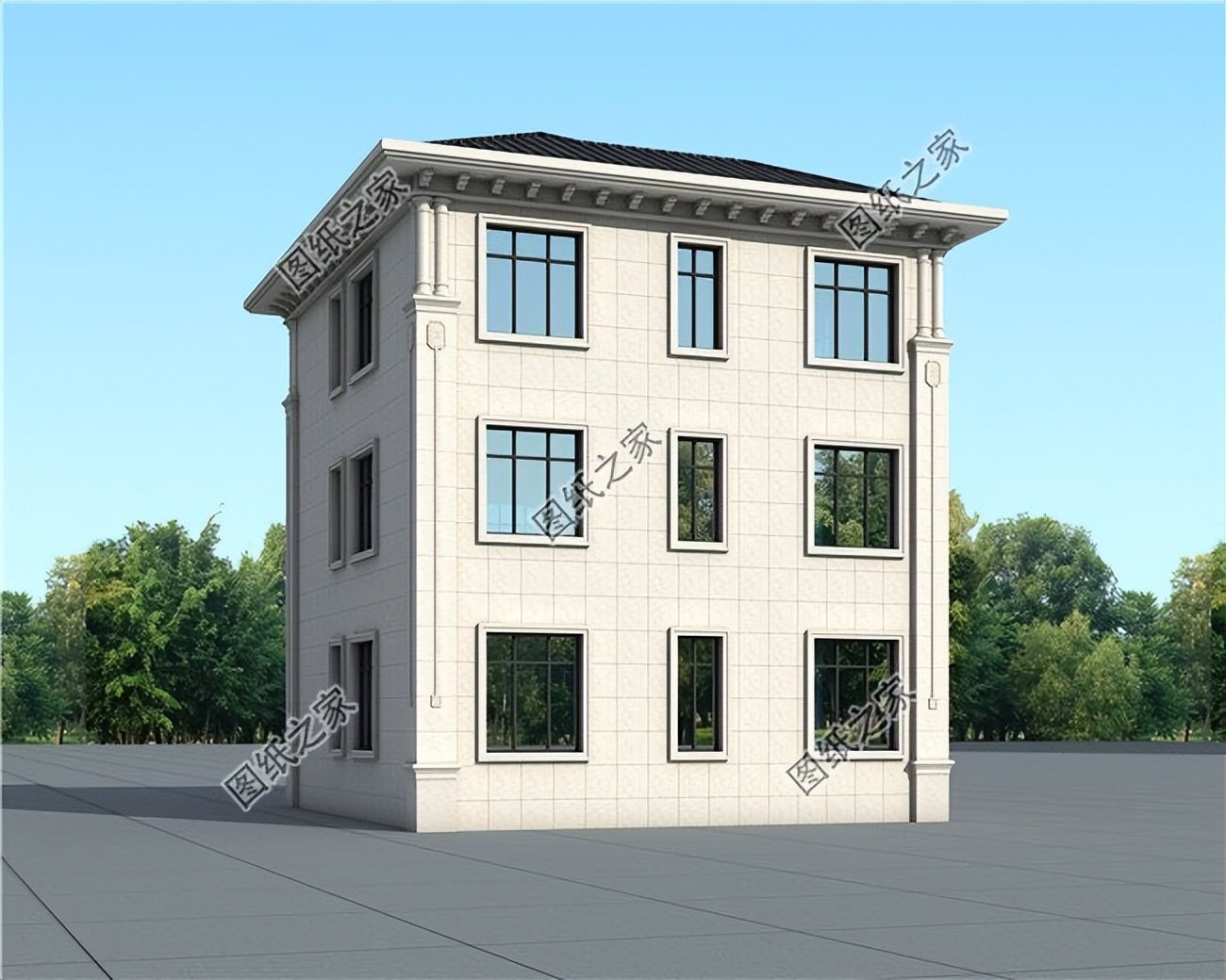 四款三層別墅設計，豐富的立面造型，盡顯莊嚴大氣