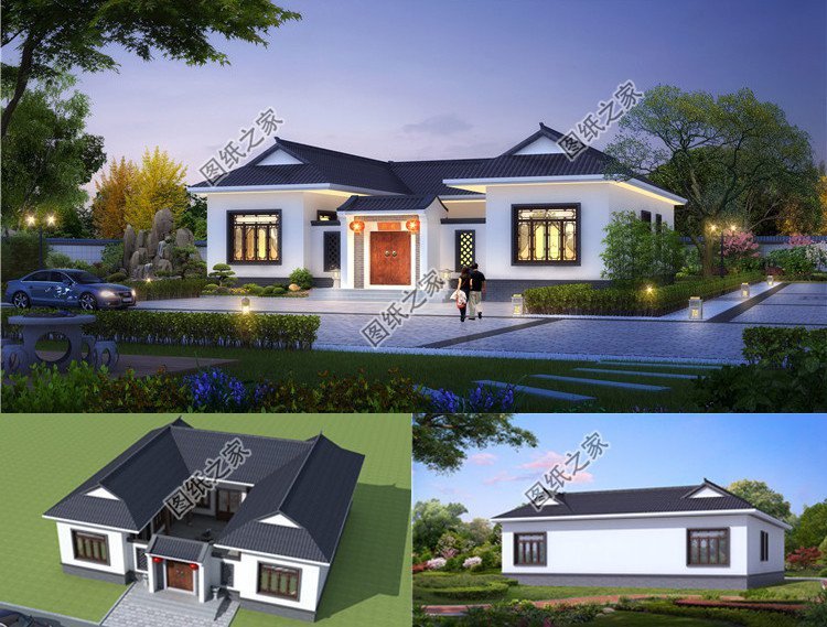 經典中式合院別墅設計，祖孫三代人代代相傳，永不過時