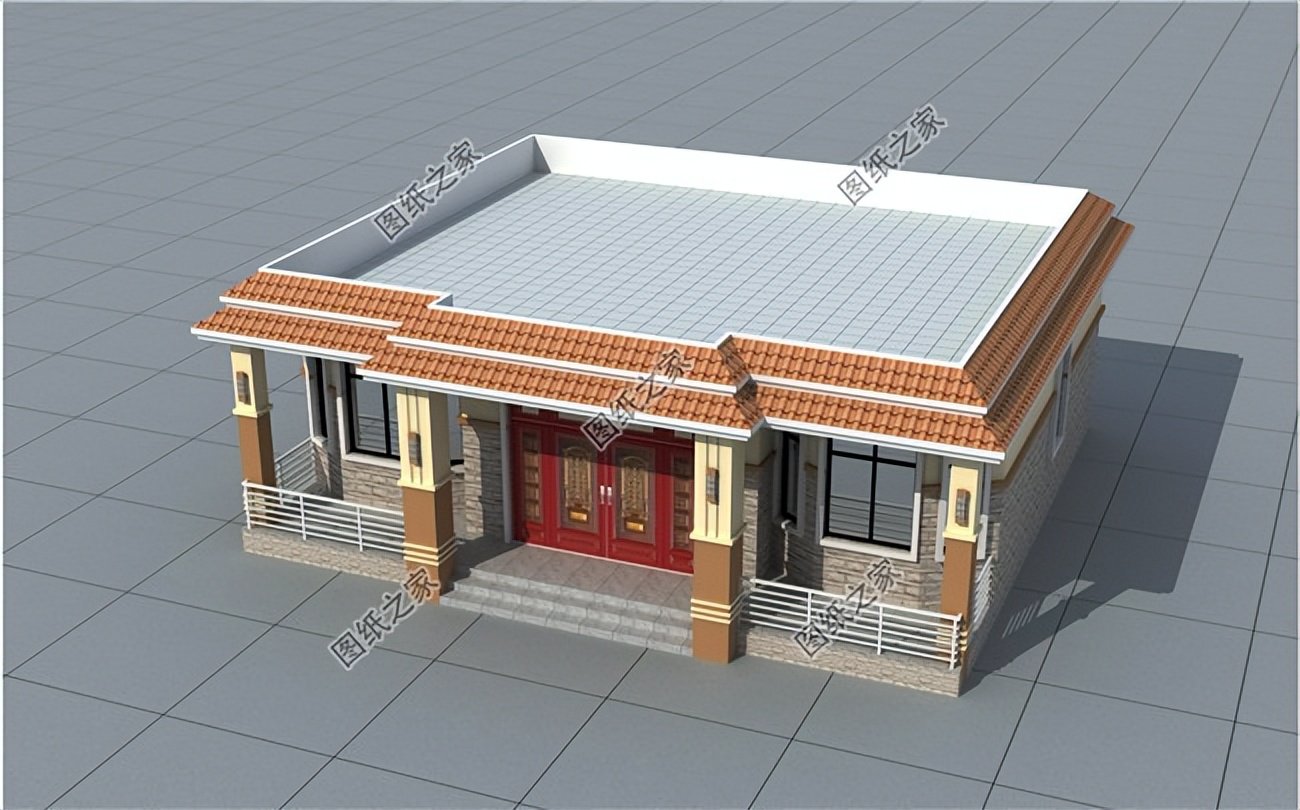 農村自建一層養老房推薦，簡單好看實用，五年后必火戶型