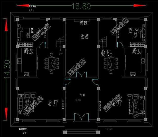 回家建棟雙拼別墅，一家人就要整整齊齊的，家和萬事興