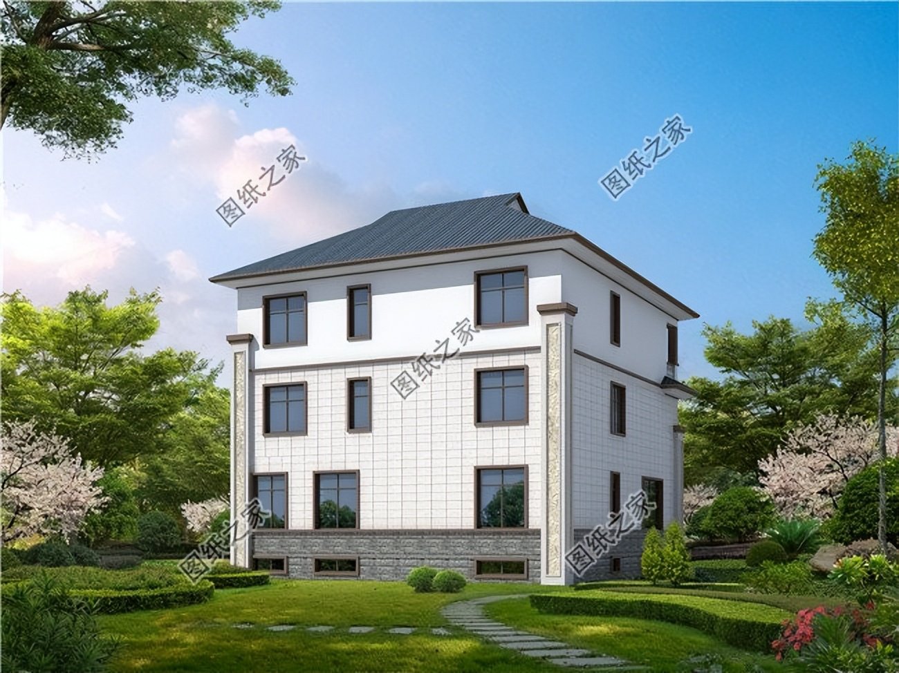 新中式三層別墅設計，氣派住宅，彰顯品質