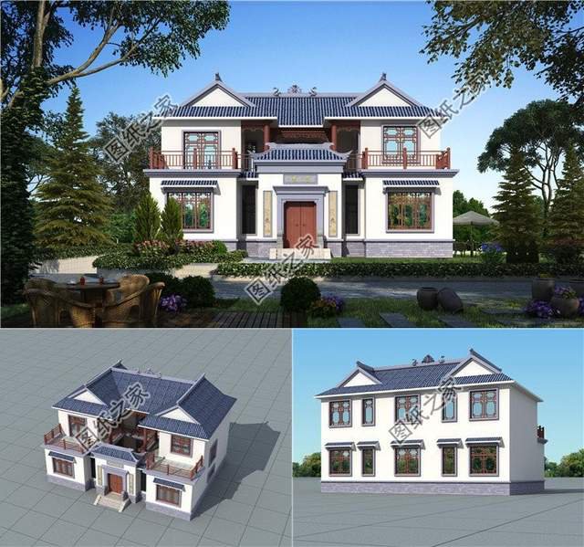 農村二層合院別墅設計，體面又大方，建好了全村人都羨慕