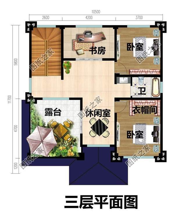 農村三層別墅設計，外觀簡潔大方，室內合理舒適