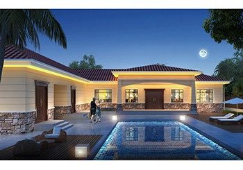 大L型一層農村房屋設計，這樣的布局適合自建