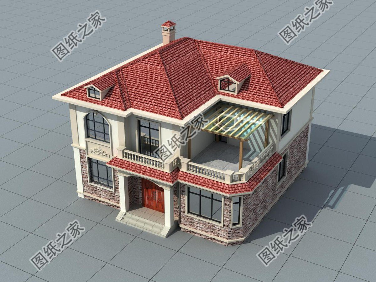 農(nóng)村帶露臺別墅設(shè)計，舒適布局外觀簡約大方，備受歡迎