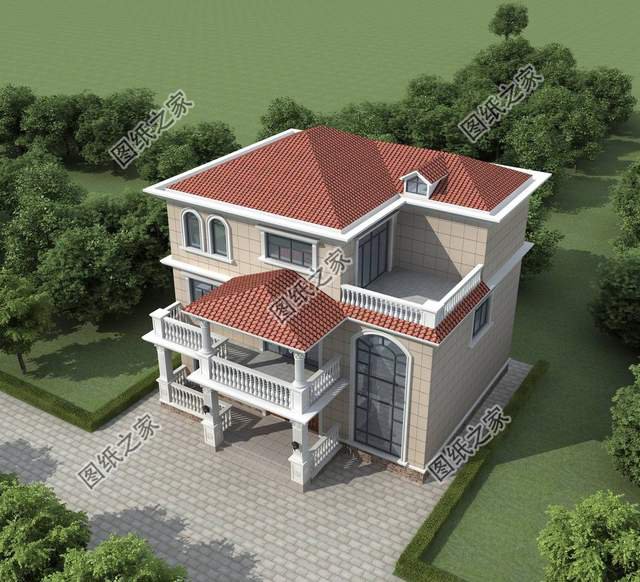 五款三層別墅設計，外觀新穎時尚，建一棟妥妥的人生贏家