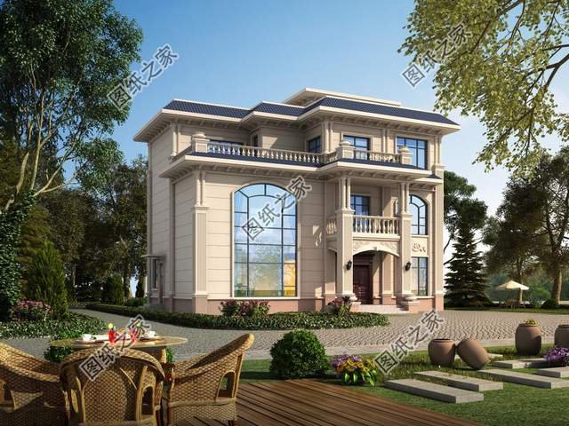 五款三層別墅設計，外觀新穎時尚，建一棟妥妥的人生贏家