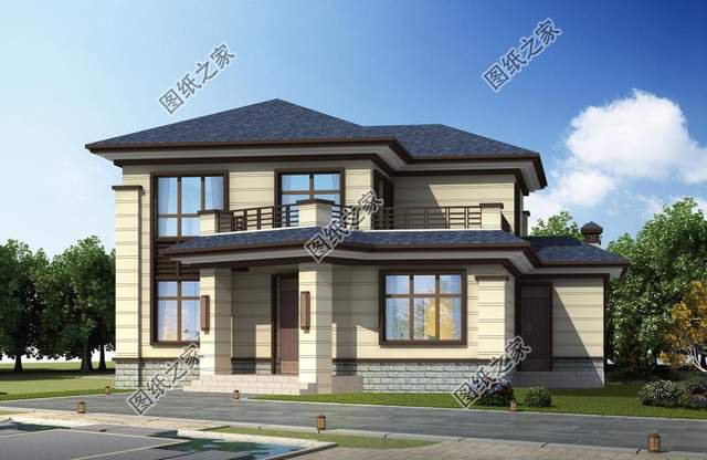 鄉村二層別墅設計，造型錯落有致，美觀大氣