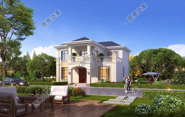 鄉村二層別墅設計，造型錯落有致，美觀大氣