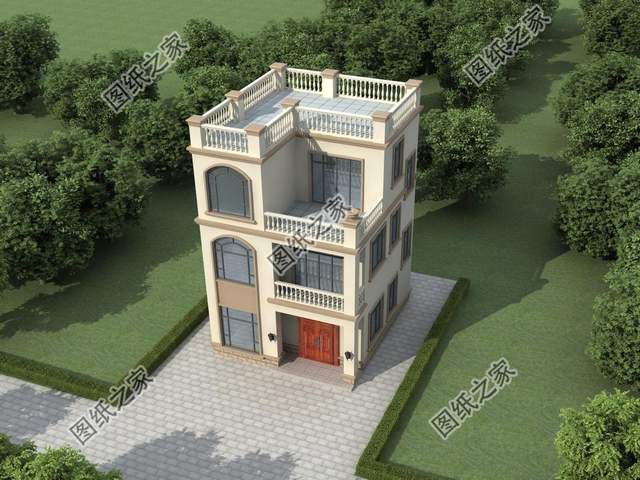 三層兩開間別墅設計，小面寬也能建好房，城里人看了都羨慕了