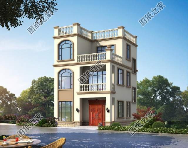 三層兩開間別墅設計，小面寬也能建好房，城里人看了都羨慕了