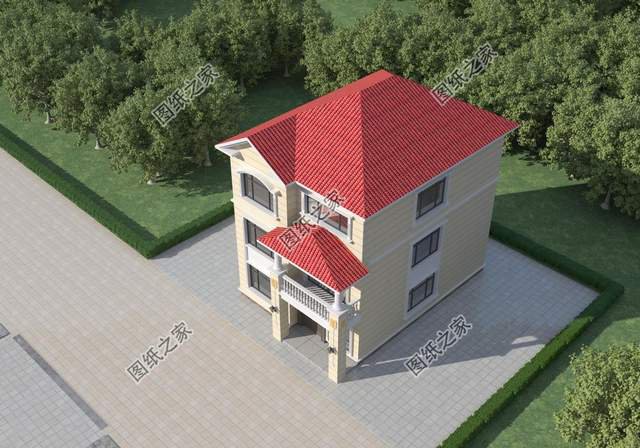 三層兩開間別墅設計，小面寬也能建好房，城里人看了都羨慕了