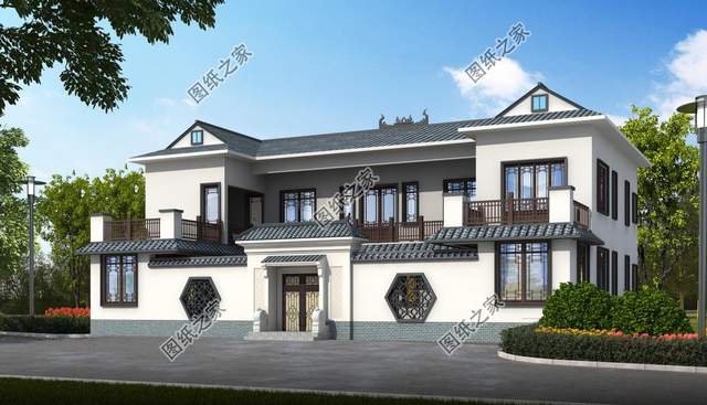 中式合院別墅設計推薦，既寬敞又大氣享受放松愜意生活