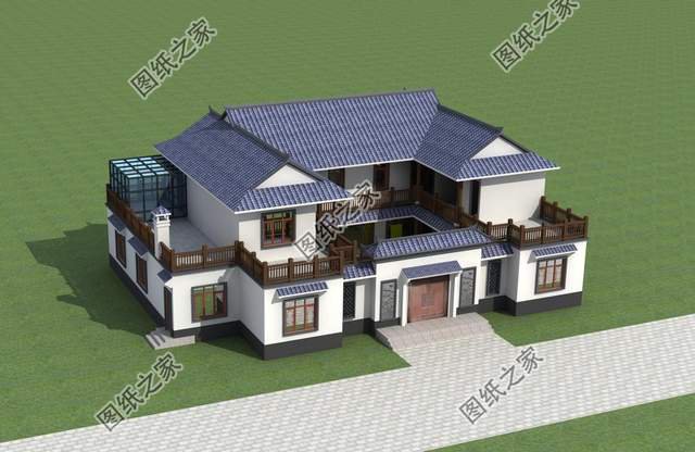 中式合院別墅設計推薦，既寬敞又大氣享受放松愜意生活