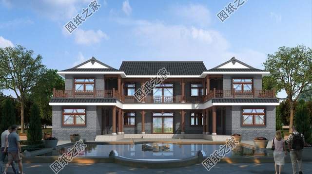 中式合院別墅設計推薦，既寬敞又大氣享受放松愜意生活