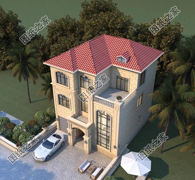 農(nóng)村三層簡歐式別墅設計，造價不高人人都可以建，喜歡收藏不錯過