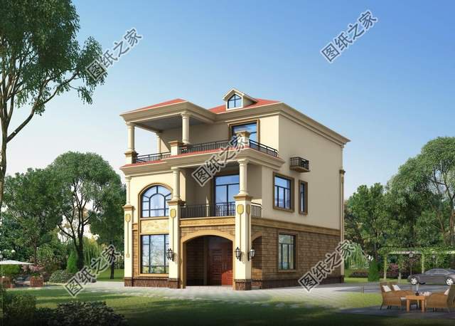 農(nóng)村三層簡歐式別墅設計，造價不高人人都可以建，喜歡收藏不錯過