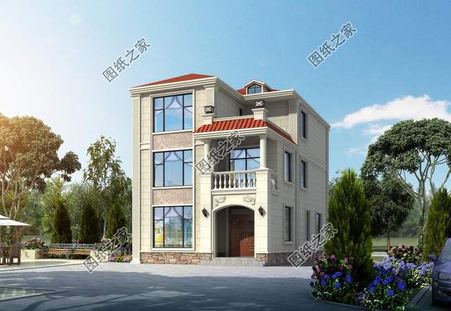 農(nóng)村三層簡歐式別墅設計，造價不高人人都可以建，喜歡收藏不錯過