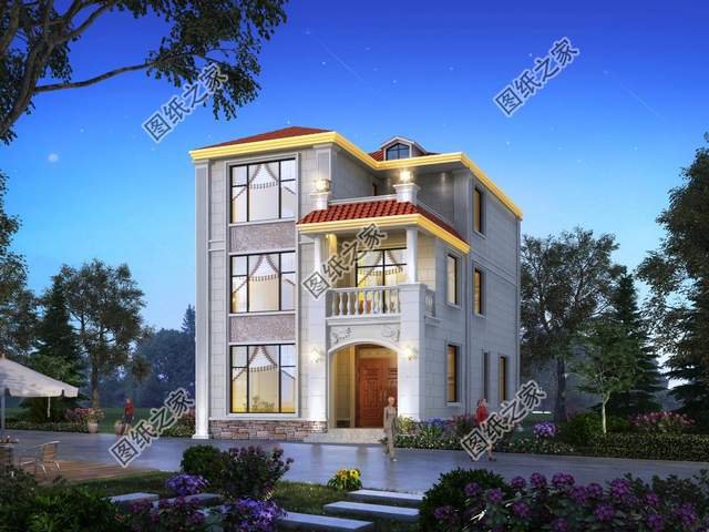 農(nóng)村三層簡歐式別墅設計，造價不高人人都可以建，喜歡收藏不錯過
