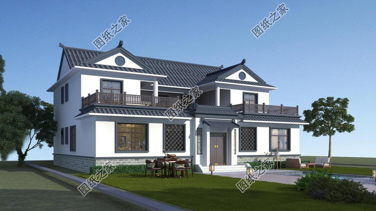 新中式農村小別墅設計，更顯沉穩大氣，以彰顯東方之美