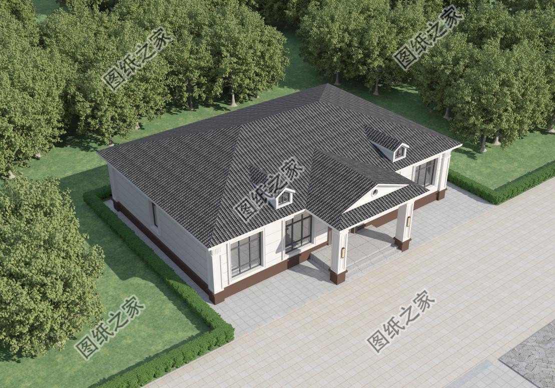 農村大開間一層自建房設計，造價經濟實惠，晚年養老必備選擇