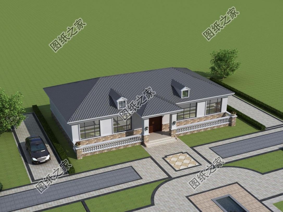 農村大開間一層自建房設計，造價經濟實惠，晚年養老必備選擇