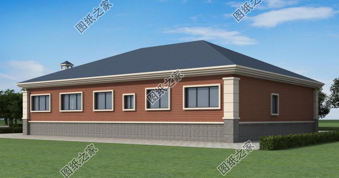 農村大開間一層自建房設計，造價經濟實惠，晚年養老必備選擇