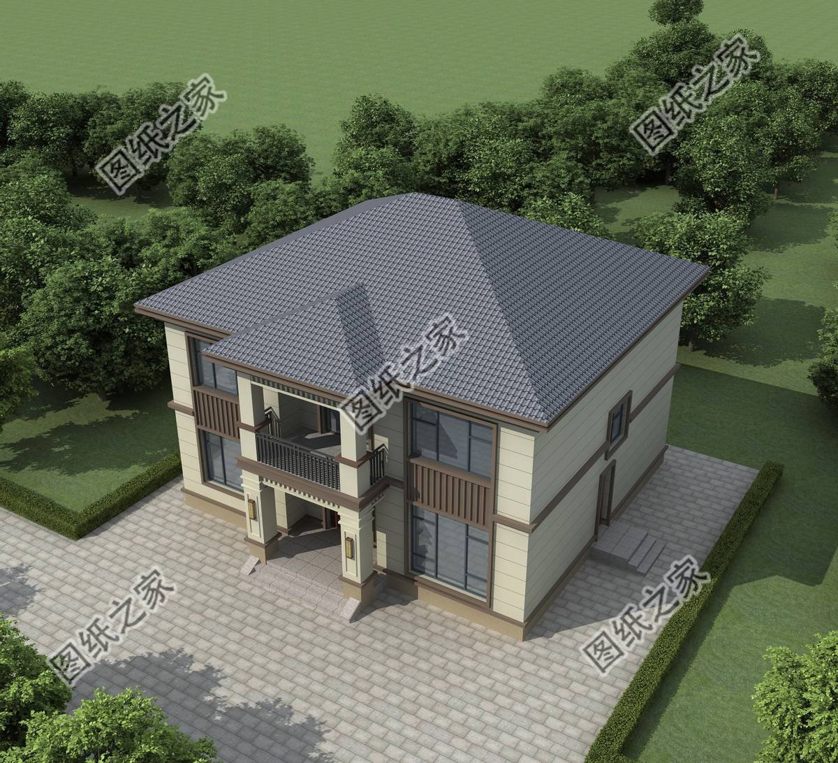 坡屋頂鄉(xiāng)村自建房設(shè)計(jì)，巧奪天工的手法，賦予了房屋靈魂一般