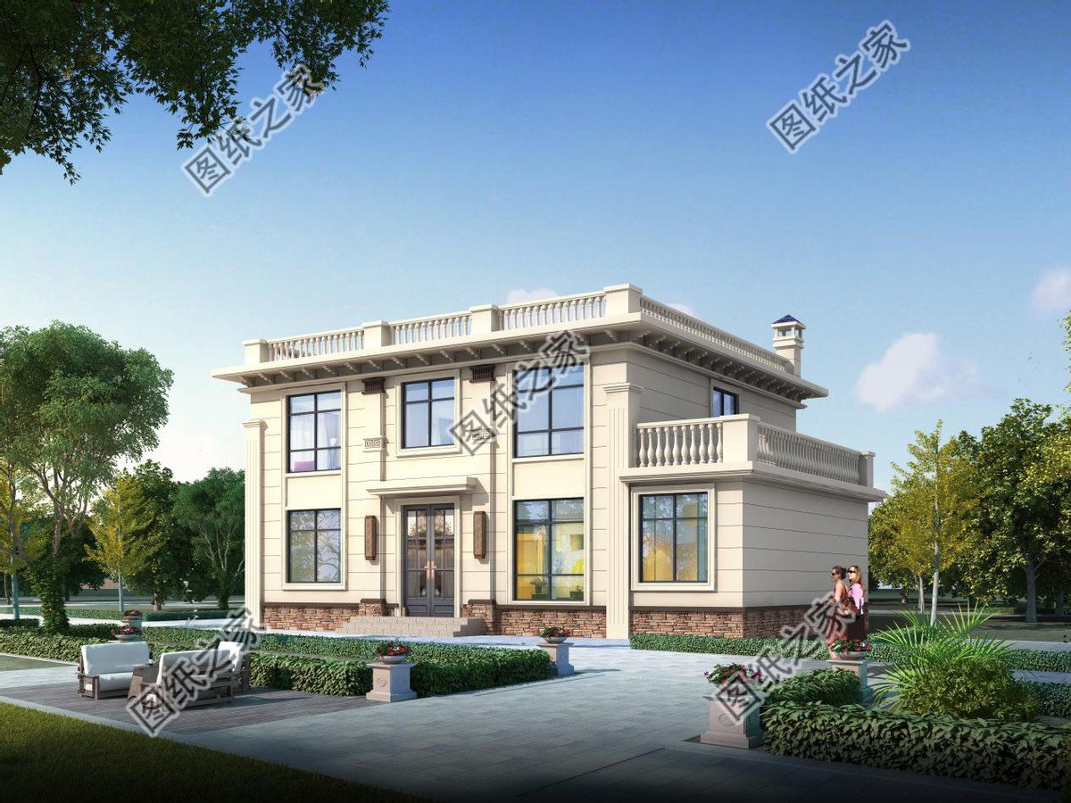 平屋頂農村別墅設計，施工難度較小，實用性更強