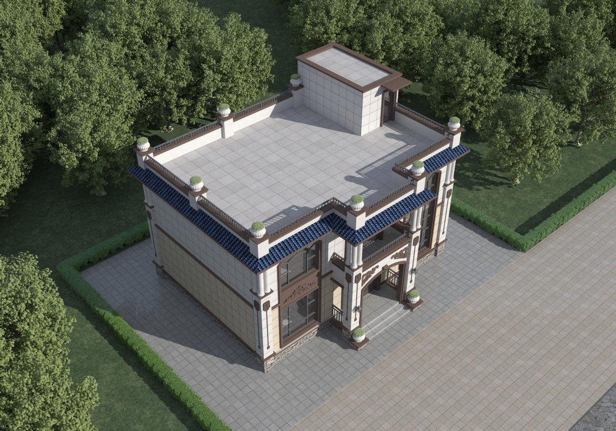 平屋頂農村別墅設計，施工難度較小，實用性更強