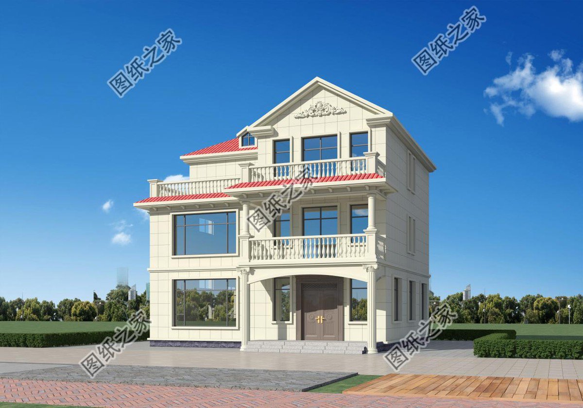 高端大氣的農村別墅設計，富麗堂皇般的外觀，多少業主夢中的家園